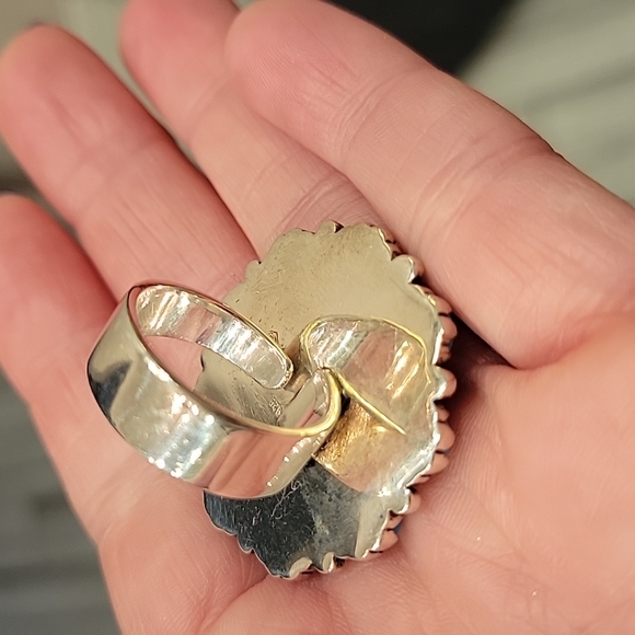 turquoise and silver ring - Picture 3 of 4